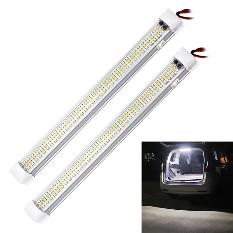 2 PCS ZS-3333 Side Switch Type 12-80V High Bright 108LEDs Car Dome Light Cabin Light Bar, ZS-3333 Side Switch Type