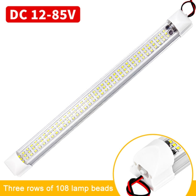 2 PCS ZS-3333 Top Switch Type 12-80V High Bright 108LEDs Car Dome Light Cabin Light Bar, ZS-3333 Top Switch Type