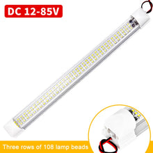 Load image into Gallery viewer, 2 PCS ZS-3333 Top Switch Type 12-80V High Bright 108LEDs Car Dome Light Cabin Light Bar, ZS-3333 Top Switch Type