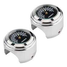 Load image into Gallery viewer, 2 PCS Motorcycle 22-25mm Handlebar Thermometer, Thermometer (Black), Thermometer (White)