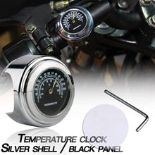 Load image into Gallery viewer, 2 PCS Motorcycle 22-25mm Handlebar Thermometer, Thermometer (Black), Thermometer (White)