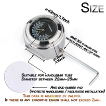 Load image into Gallery viewer, 2 PCS Motorcycle 22-25mm Handlebar Thermometer, Thermometer (Black), Thermometer (White)