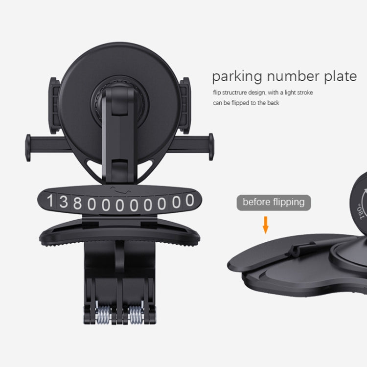 Car Multi-function Center Console Mobile Phone Holder with Number Plate, Mobile Phone Holder with Number Plate