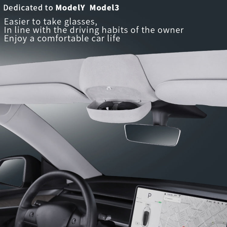 Car Ordinary Version Sunglasses Storage Box for Tesla Model Y 2019-2023, Ordinary Version for Tesla Model Y