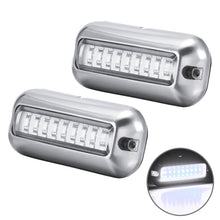 Load image into Gallery viewer, 2 PCS MK-027 Ship / Yacht 10-30V 27LEDs Waterproof Stainless Steel Underwater Light, Underwater Light(Red Light), Underwater Light(White Light), Underwater Light(Green Light), Underwater Light(Blue Light)