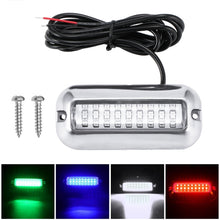 Load image into Gallery viewer, 2 PCS MK-027 Ship / Yacht 10-30V 27LEDs Waterproof Stainless Steel Underwater Light, Underwater Light(Red Light), Underwater Light(White Light), Underwater Light(Green Light), Underwater Light(Blue Light)