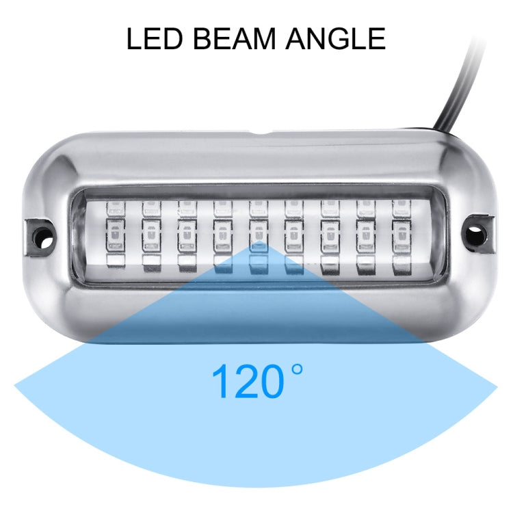 2 PCS MK-027 Ship / Yacht 10-30V 27LEDs Waterproof Stainless Steel Underwater Light, Underwater Light(Red Light), Underwater Light(White Light), Underwater Light(Green Light), Underwater Light(Blue Light)