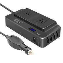 Load image into Gallery viewer, DC12V 200W AC110V Car Smart Multi-functional Digital Display Inverter, US Plug, US Plug