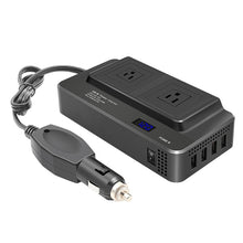 Load image into Gallery viewer, DC12V 200W AC110V Car Smart Multi-functional Digital Display Inverter, US Plug, US Plug