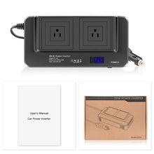Load image into Gallery viewer, DC12V 200W AC110V Car Smart Multi-functional Digital Display Inverter, US Plug, US Plug