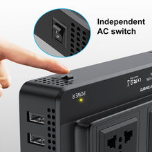 Load image into Gallery viewer, DC12V 200W AC110V Car Smart Multi-functional Digital Display Inverter, US Plug, US Plug