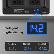 Load image into Gallery viewer, DC12V 200W AC110V Car Smart Multi-functional Digital Display Inverter, US Plug, US Plug