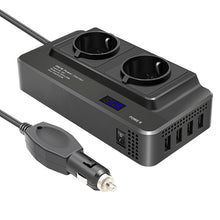 Load image into Gallery viewer, DC12V 200W AC220V Car Smart Multi-functional Digital Display Inverter, EU Plug, EU Plug