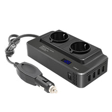 Load image into Gallery viewer, DC12V 200W AC220V Car Smart Multi-functional Digital Display Inverter, EU Plug, EU Plug