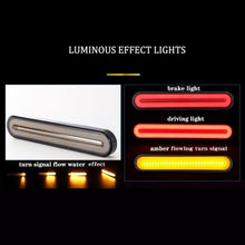Load image into Gallery viewer, 2 PCS Heavy-duty Truck Trailer 100LED Light Guide Two-color Brake Light, Two-color