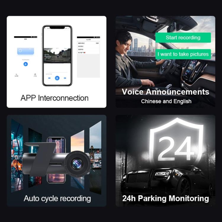 Car WiFi Single Camera Hidden 360 Degree Rotation Car Driving Recorder, WiFi Single Camera