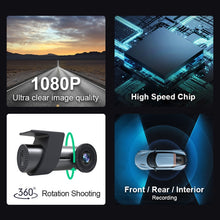 Load image into Gallery viewer, Car WiFi Dual Camera Hidden 360 Degree Rotation Car Driving Recorder, WiFi Dual Camera