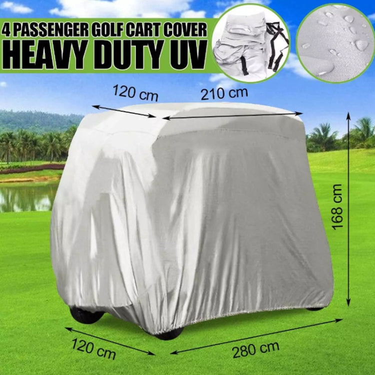 Golf Cart Sunscreen Rainproof Heat Insulation All Seasons Universal Dust Cover, Silver