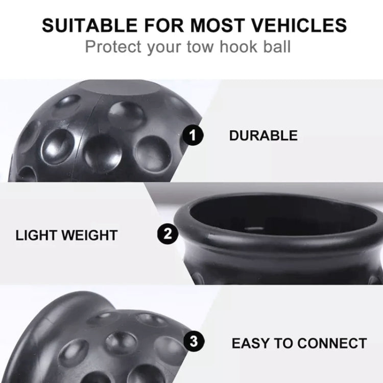 Car Truck Tow Ball Cover Cap Towing Hitch Trailer Towball Protection, 1 PCS