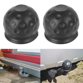 2 in 1 / Set Car Truck Tow Ball Cover Cap Towing Hitch Trailer Towball Protection, 2 in 1
