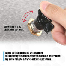 Load image into Gallery viewer, 12-24V Car Battery Selector Isolator Disconnect Rotary Switch Cut, 12-24V
