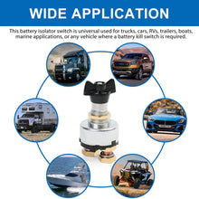 Load image into Gallery viewer, 12-24V Car Battery Selector Isolator Disconnect Rotary Switch Cut, 12-24V