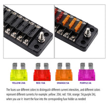 Load image into Gallery viewer, ZH-978A2 FB1902 1 In 12 Out 12 Ways Independent Positive Negative Fuse Box with 24 Fuses for Auto Car Truck Boat, ZH-978A2