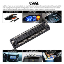 Load image into Gallery viewer, ZH-978A2 FB1902 1 In 12 Out 12 Ways Independent Positive Negative Fuse Box with 24 Fuses for Auto Car Truck Boat, ZH-978A2