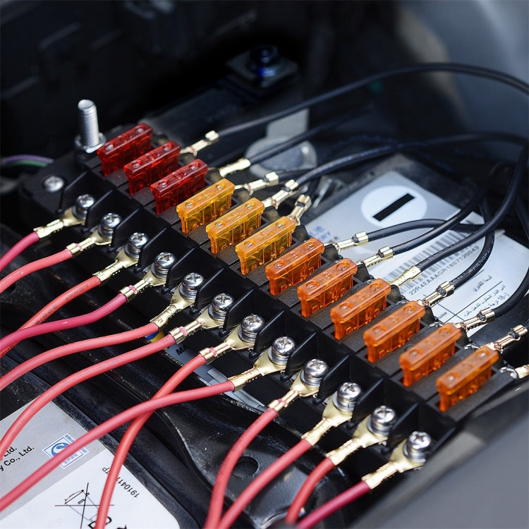 FB1904 1 In 1 Out 12 Ways Positive Negative Fuse Box with 24 Fuses for Auto Car Truck Boat, ZH-979A2