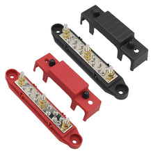Load image into Gallery viewer, 1 Pair 48V 150A M6 Power Distribution Terminal Block Battery Bus Bar Set with Terminal Block, M6 with Terminal Block