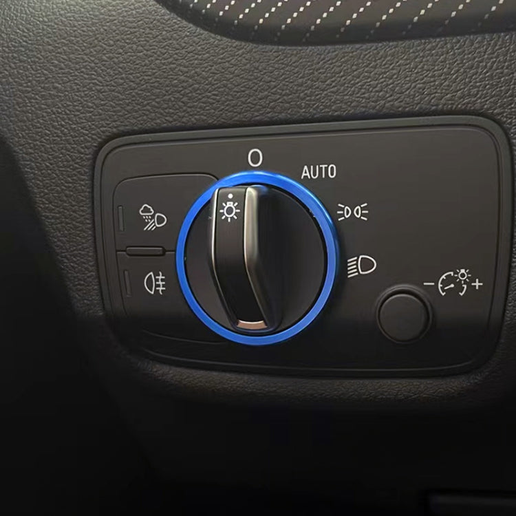 Car Headlight Switch Ring Trim Sticker Decoration for Audi Q2