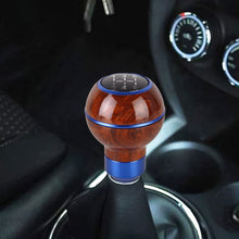 Load image into Gallery viewer, Universal Car Wood Texture Metal Gear Shift Knob, Wood Texture (Blue), Wood Texture (Silver)