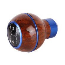 Load image into Gallery viewer, Universal Car Wood Texture Metal Gear Shift Knob, Wood Texture (Blue), Wood Texture (Silver)