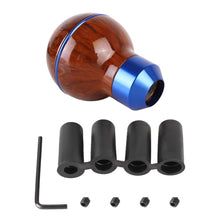 Load image into Gallery viewer, Universal Car Wood Texture Metal Gear Shift Knob, Wood Texture (Blue), Wood Texture (Silver)