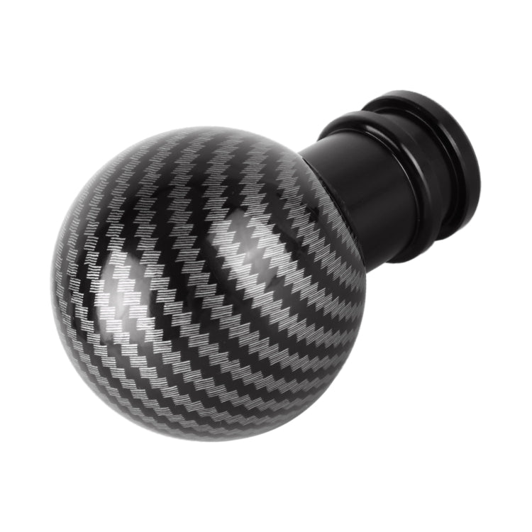 Universal Car Carbon Fiber Texture Metal Gear Shift Knob, Black, Red, Silver Black