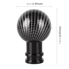 Load image into Gallery viewer, Universal Car Carbon Fiber Texture Metal Gear Shift Knob, Black, Red, Silver Black