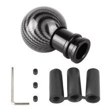 Load image into Gallery viewer, Universal Car Carbon Fiber Texture Metal Gear Shift Knob, Black, Red, Silver Black