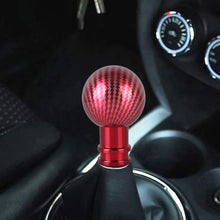 Load image into Gallery viewer, Universal Car Carbon Fiber Texture Metal Gear Shift Knob, Black, Red, Silver Black