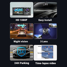 Load image into Gallery viewer, A1 3-lens Video HD Night Vision Car Driving Recorder, with Rear View Camera, A1