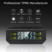 Load image into Gallery viewer, Car High Precision Solar Charging Tire Pressure Monitoring System TPMS, Built-in Beep Sensor, Built-in Beep Sensor