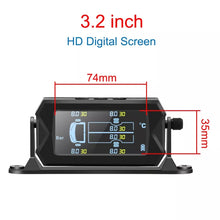 Load image into Gallery viewer, 8 Bar Solar Wireless Tire Pressure Monitoring System TPMS 6 External Sensors for 6-wheel Truck Bus, 8Bar