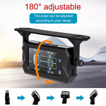 Load image into Gallery viewer, 8 Bar Solar Wireless Tire Pressure Monitoring System TPMS 6 External Sensors for 6-wheel Truck Bus, 8Bar