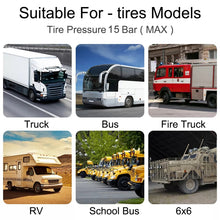 Load image into Gallery viewer, 15Bar Solar Wireless Tire Pressure Monitoring System TPMS 6 External Sensors for 6-wheel Truck Bus, 15Bar