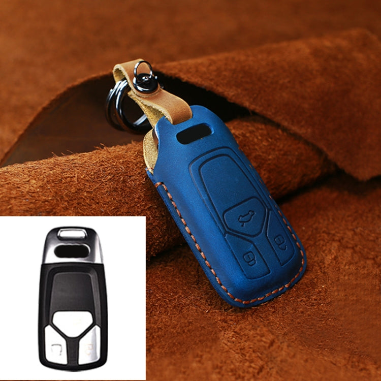 For Audi Series Car Cowhide Leather Key Protective Cover Key Case, A Version 2016-2017, For Audi, A Version