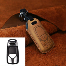 Load image into Gallery viewer, For Audi Series Car Cowhide Leather Key Protective Cover Key Case, A Version 2016-2017, For Audi, A Version