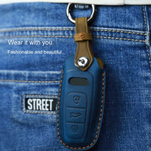 Load image into Gallery viewer, For Audi Series Car Cowhide Leather Key Protective Cover Key Case, B Version 2011-2018, For Audi, B Version, For Audi,B Version