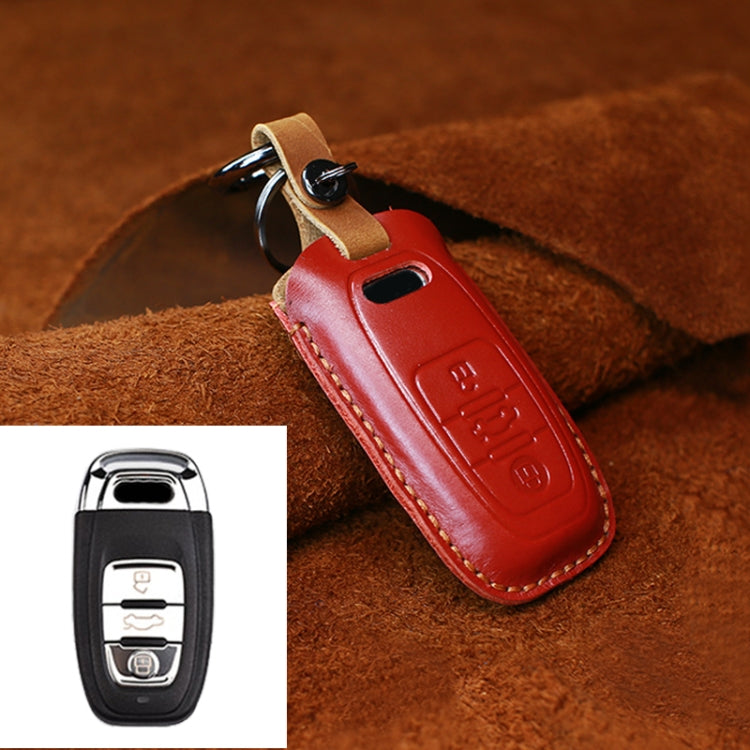 For Audi Series Car Cowhide Leather Key Protective Cover Key Case, B Version 2011-2018, For Audi, B Version, For Audi,B Version