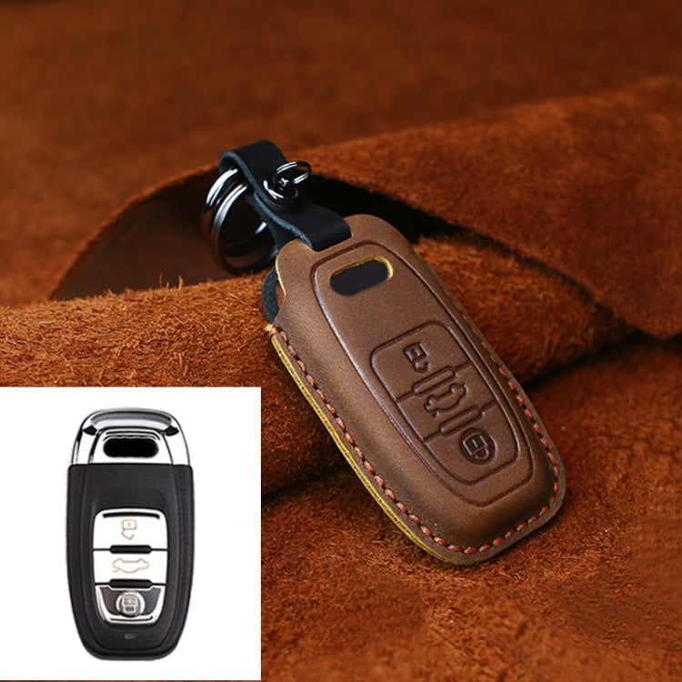 For Audi Series Car Cowhide Leather Key Protective Cover Key Case, B Version 2011-2018, For Audi, B Version, For Audi,B Version