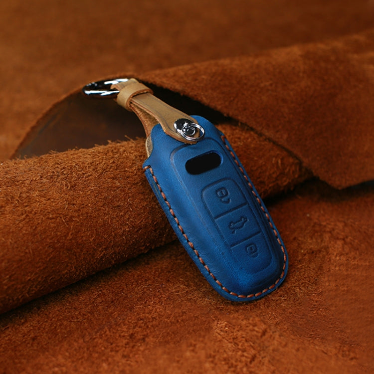 For Audi Series Car Cowhide Leather Key Protective Cover Key Case, C Version 2018 and Above, For Audi, C Version