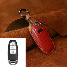 Load image into Gallery viewer, For Audi Series Car Cowhide Leather Key Protective Cover Key Case, C Version 2018 and Above, For Audi, C Version